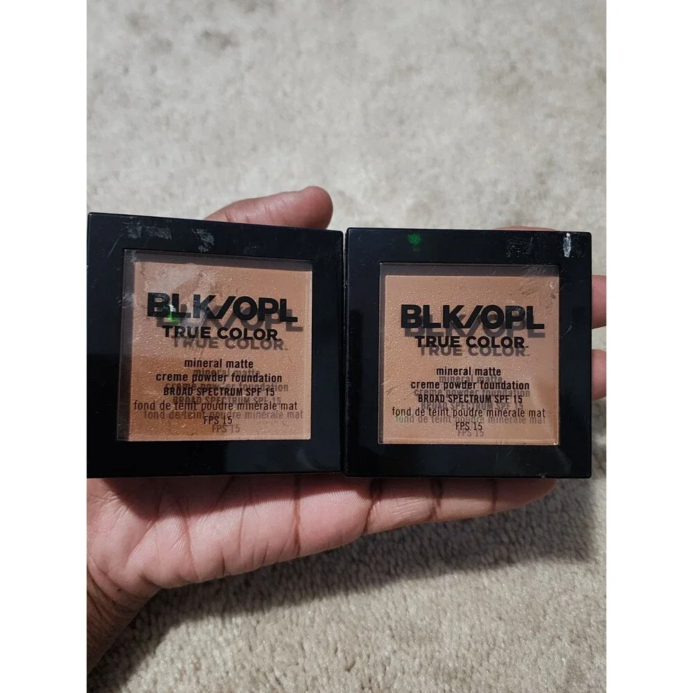 Lot of 2 BLK/OPL True Color Mineral Matte Creme Powder Foundation 520 Hazelnut